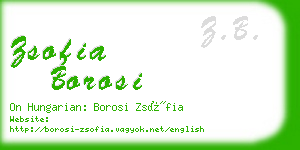 zsofia borosi business card